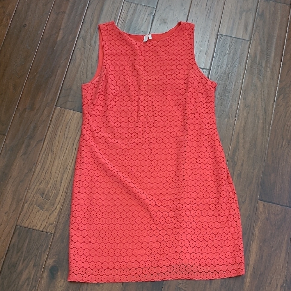 Madison Vibrant Red Sleeveless Dress with Lace Overlay size XL